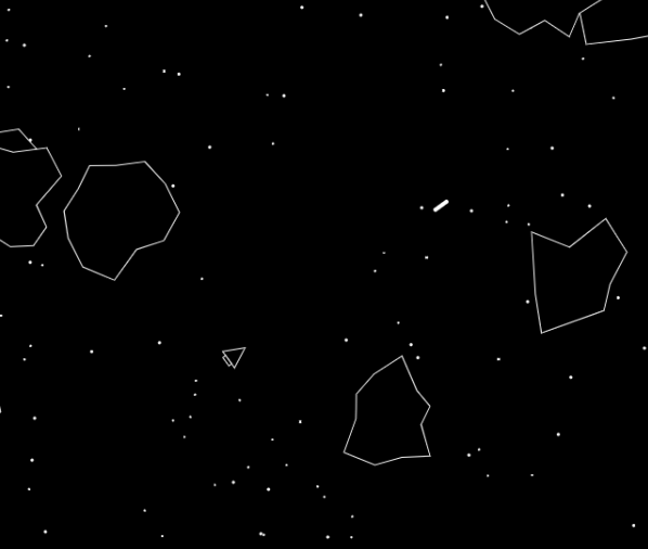 The asteroids game