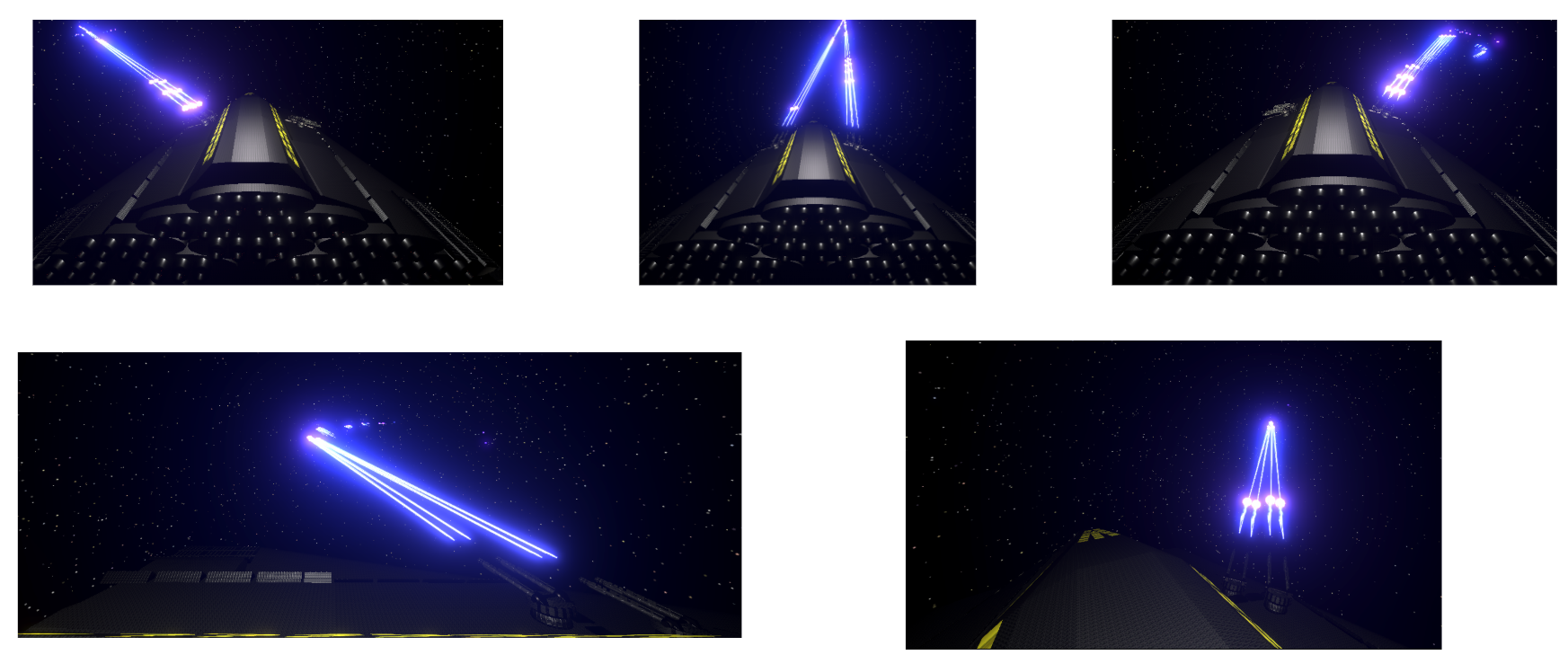 In-game weapon firing examples